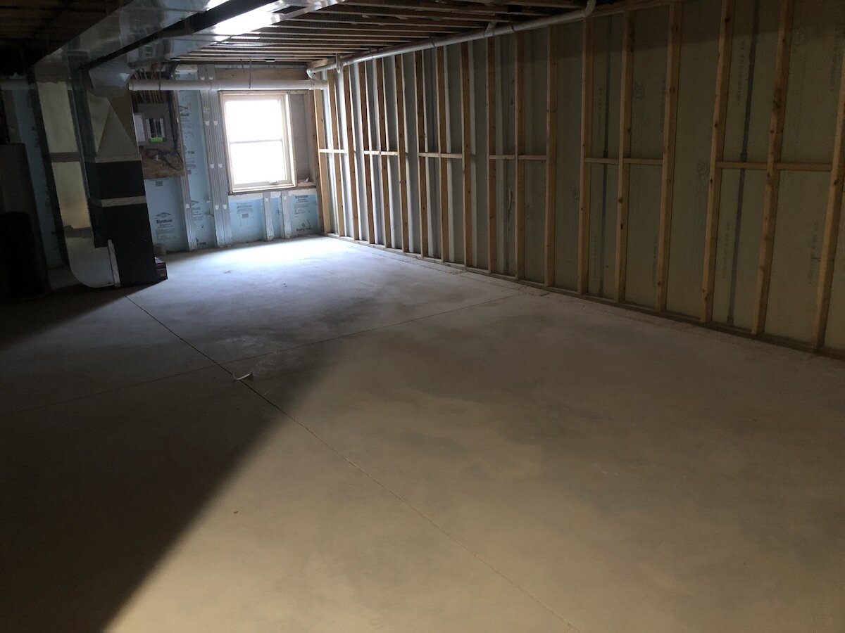 A look at the basement in one of Genesee County Habitat for Humanity's townhomes on Sylvan Court in Flint.