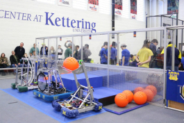 Kettering University hosted the first ever collegiate FIRST Robotics competition on Sunday, Jan. 20, 2019.