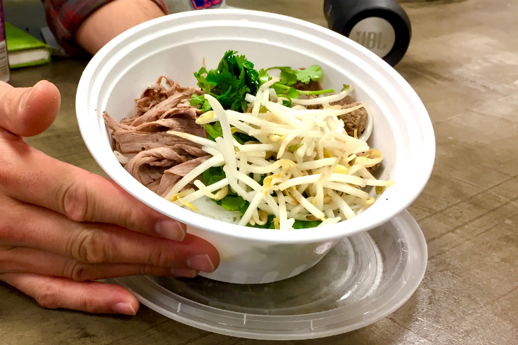 MaMang's signature dish—pho, a noodle soup with beef or chicken.