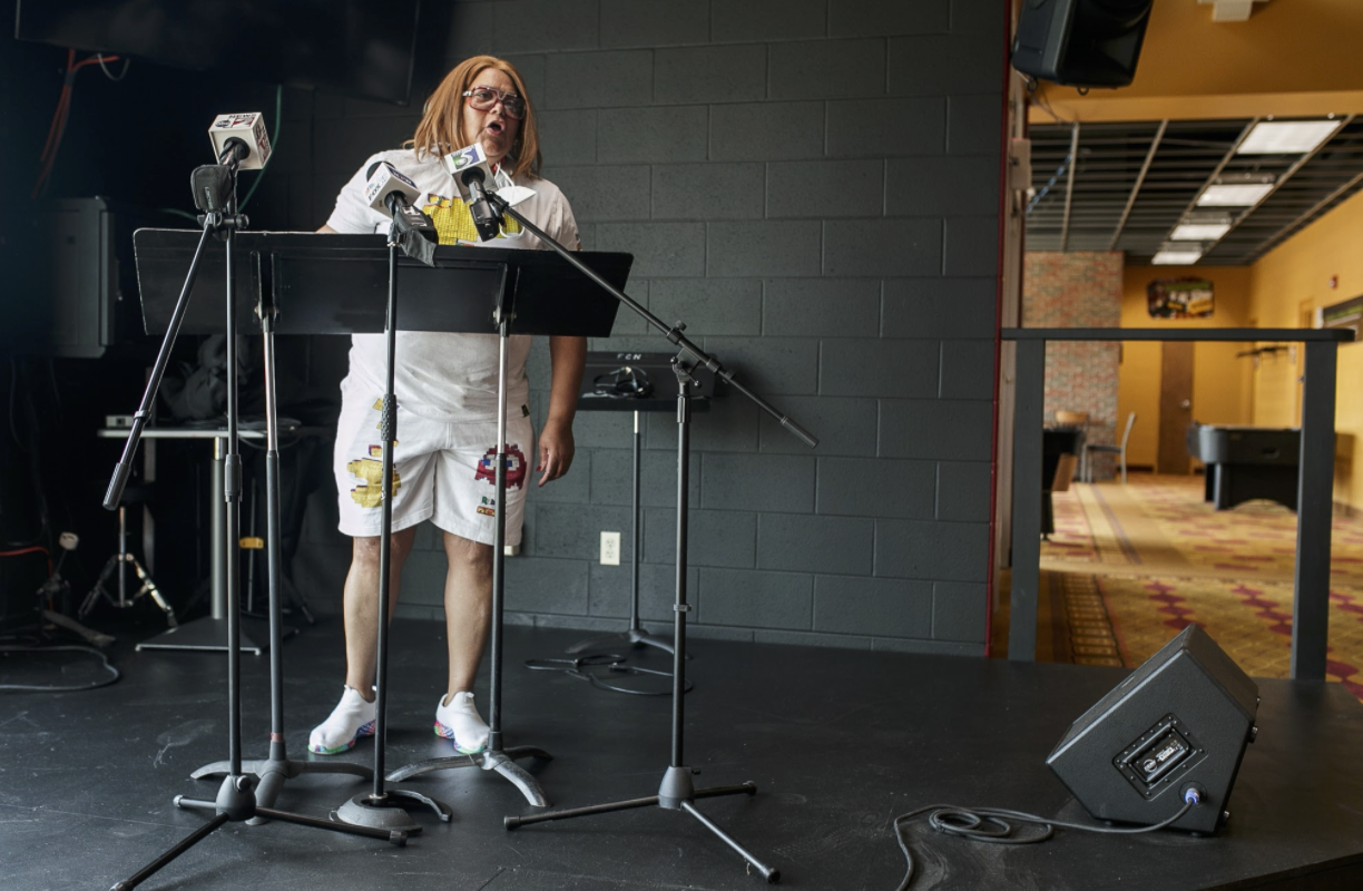 "This is about human rights," said Dr. Joyce Ellis-McNeal at the press conference in support of the Genesee County Health Department K-6 mask mandate.