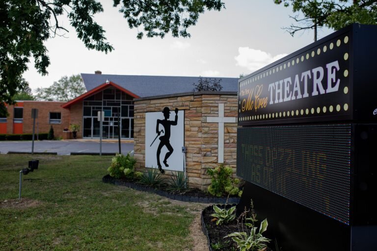 The McCree Theatre in Flint, MI resides in the former Charity United Methodist Church. 