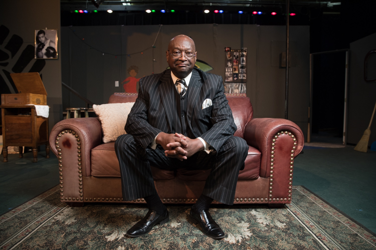 Charles Winfrey, executive director of the 'New' McCree Theatre, sits on the set of "Detroit '67"