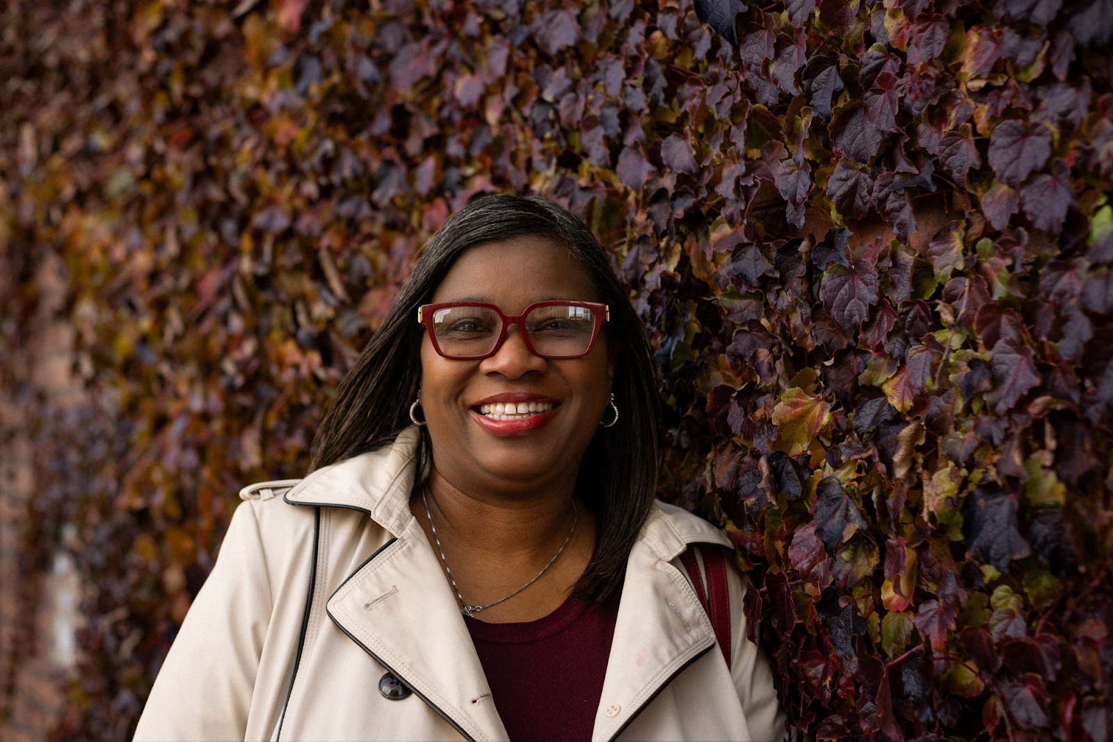 “Sometimes, my story may inspire others. I am not ashamed of my journey; it is my testimony,” says Flint native Michell Thompson, pictured in downtown Flint on Nov. 18, 2023.