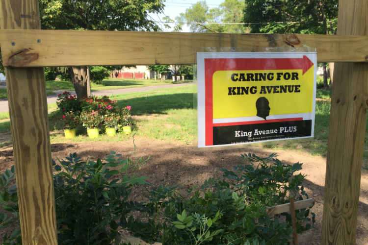 The new Martin Luther King Avenue Peace Garden is located on the west side of MLK between McClellan and Genesee streets. 