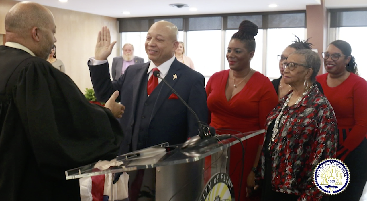 Flint Mayor Sheldon Neely delivered his first State of the City address on December 8, 2020.