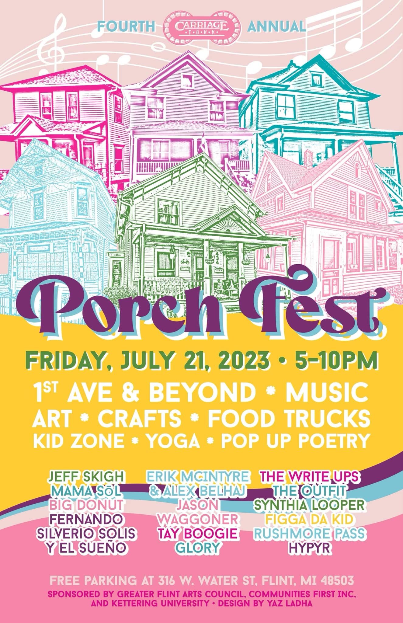 The fourth annual Porch Fest in Carriage Town is underway