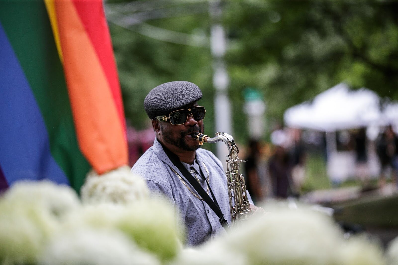 Live music flows from the porches of Carriage Town during Porch Fest on Friday, July 15, 2022. 