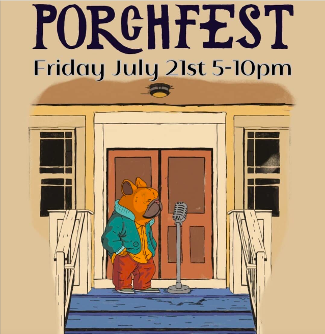 The fourth annual Porch Fest in Carriage Town happens on Friday, July 21, 2023. The free community festival will have food, yard games, street art, bounce houses, and live music performances.