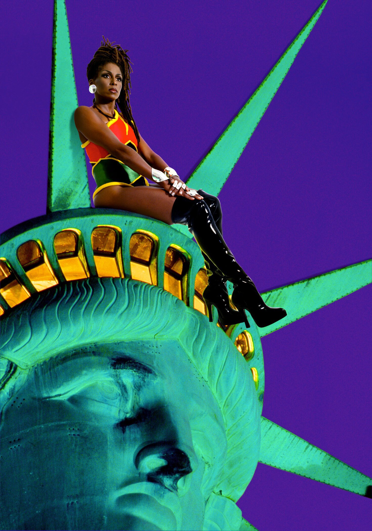 Renee Cox, American, born 1960, Baby Back, from “American Family”, 2001, Archival digital print, 30 x 40 inches.