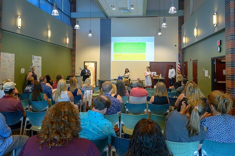 Participants at Ypsilanti PreK for All listening session.