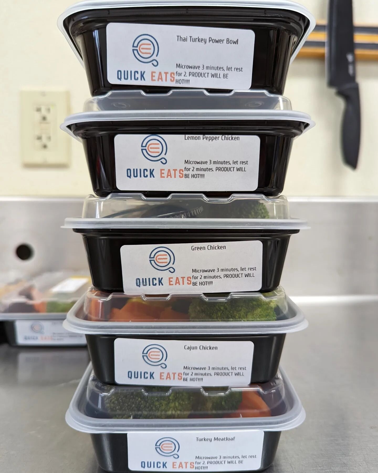 The meal-prep service offers signature meals with four portion options.