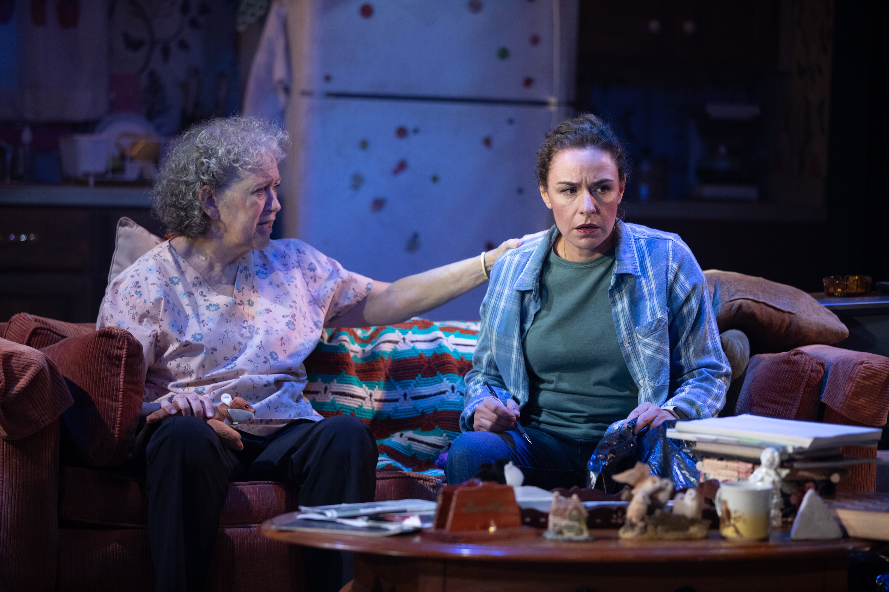 Karen Sheridan and Sarah Price star in the stageplay ‘Rain on Fire’ focuses on a family dealing with the opioid crisis in the rural woods of Northern Michigan. 