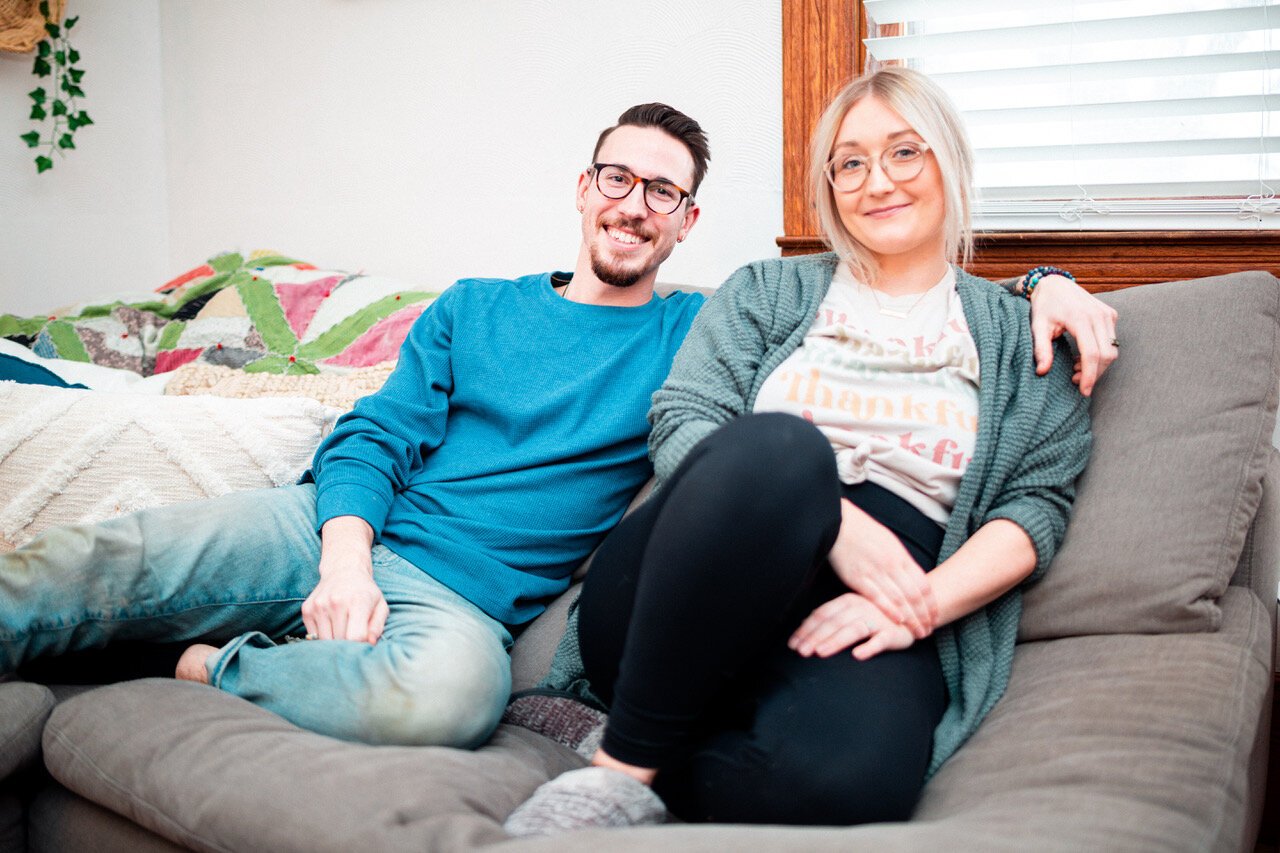 Mitchell and Megan Shelton of Sincerely, Sage Jo, a custom pressed flower preservation shop out of Flushing, Michigan, named after their still-birthed child, Sage.