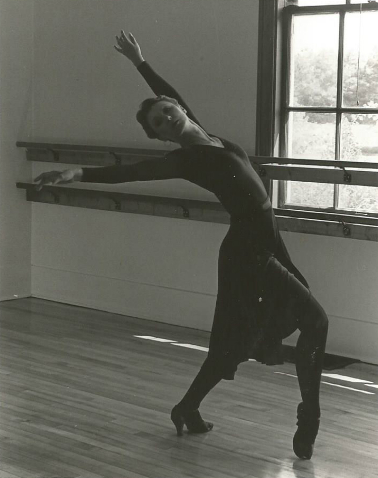 Sandra Brewer dancing. (Date unknown)