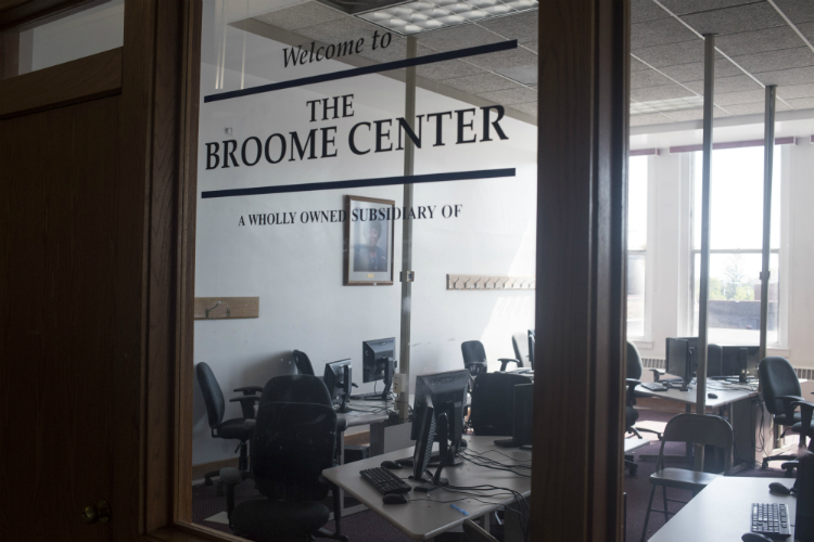 A computer lab is shown in the Sylvester Broome Empowerment Village Friday, June 29, 2018 in Flint. 
