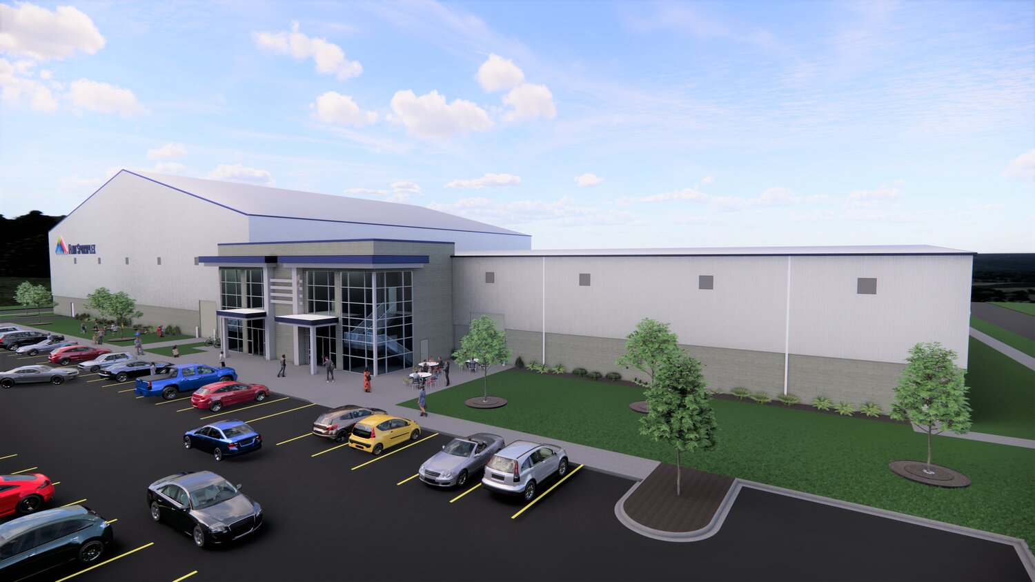 A rendering of a proposed SBEV sports complex project in north Flint.