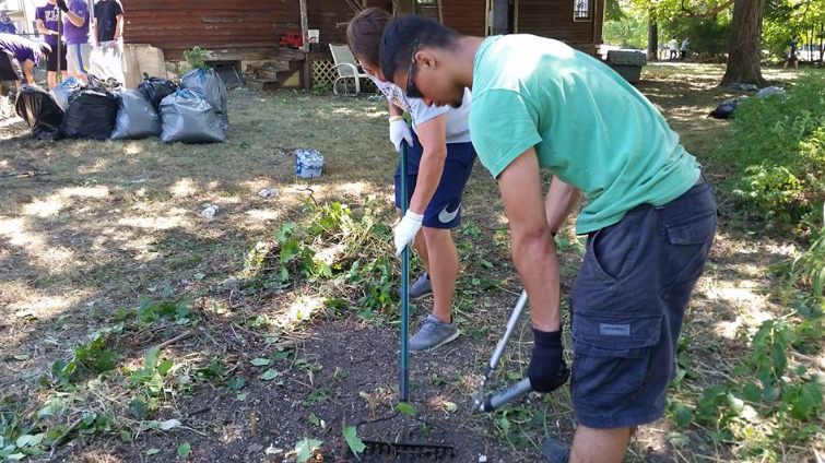 University students often lend a hand in cleanup efforts. The University Avenue corridor is anchored by Kettering University and the University of Michigan-Flint