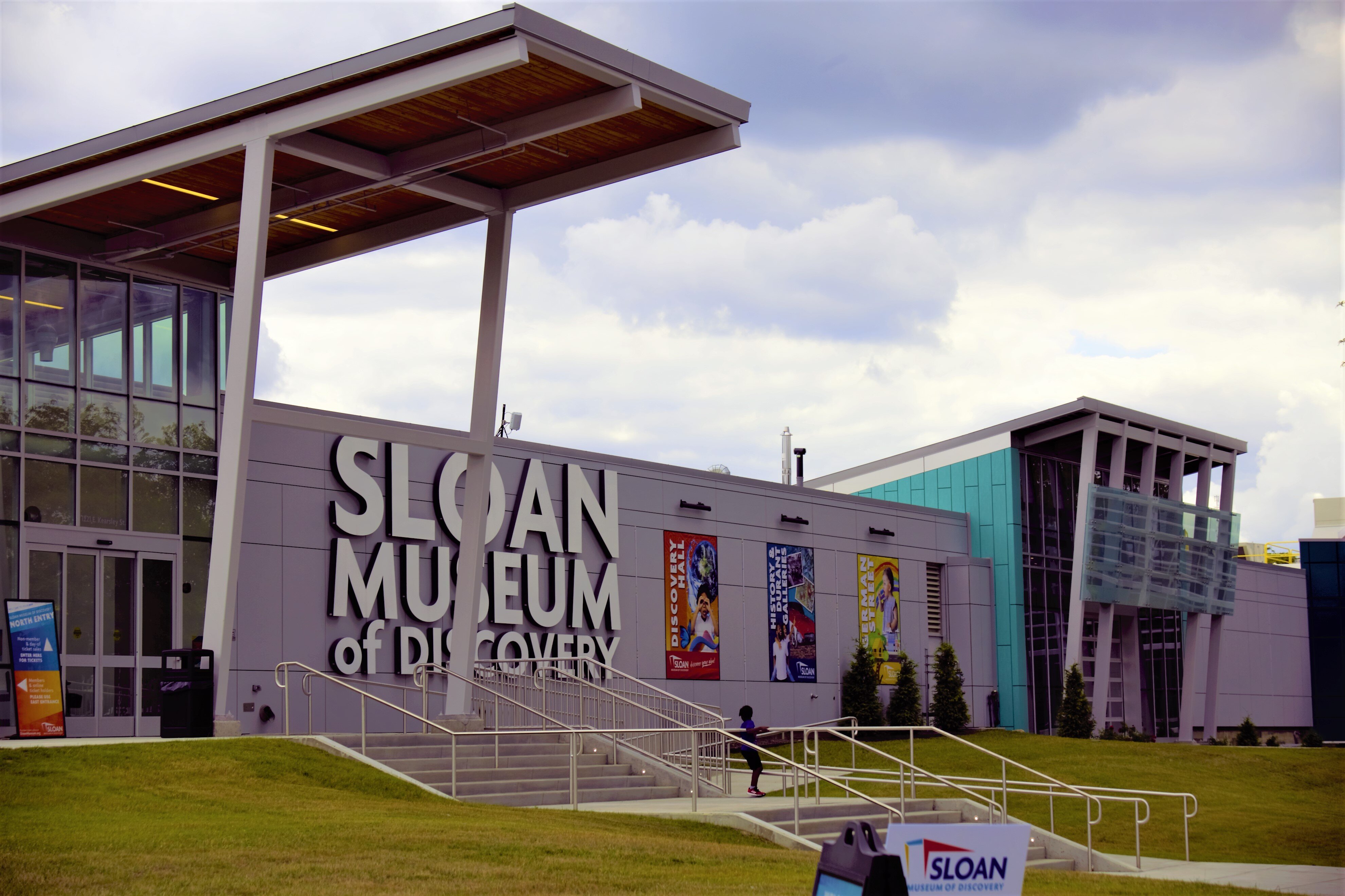 The Sloan Museum of Discovery is located within the Flint Cultural Center at 1221 E. Kearsley St. in Flint, MI.