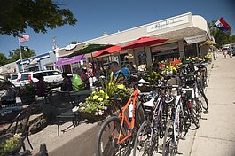 Bike racks support active living in Grand Traverse County.