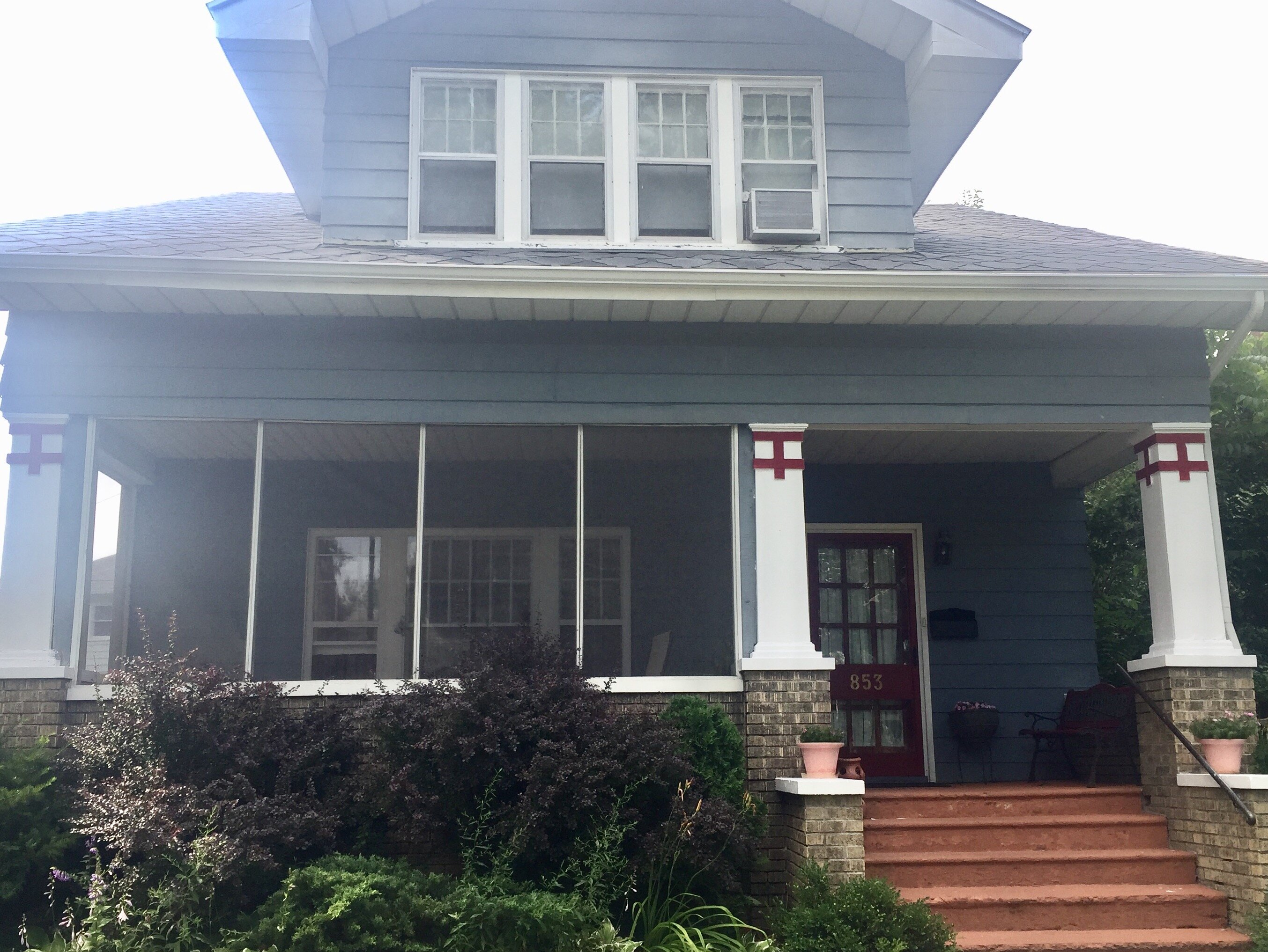 "Our front porch on my house in Fairfield Village Neighborhood is our bright spot, coping mechanism, and general happy place."