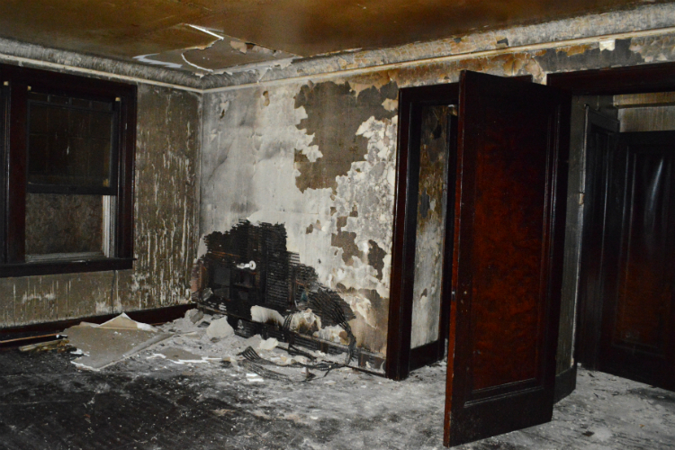 Inside what one of the apartments looked like before renovation on Swayze Court Apartments. 