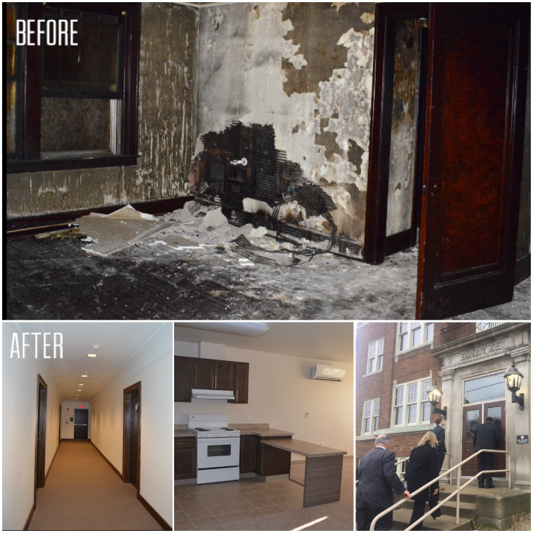 A look at the before and after of the $8.3 million renovation at Swayze Court Apartments