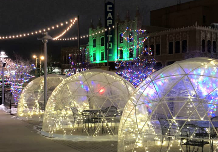 Table & Tap announced the addition of outdoor winter seating in igloos at Thanksgiving — and soon was overwhelmed with reservation requests.