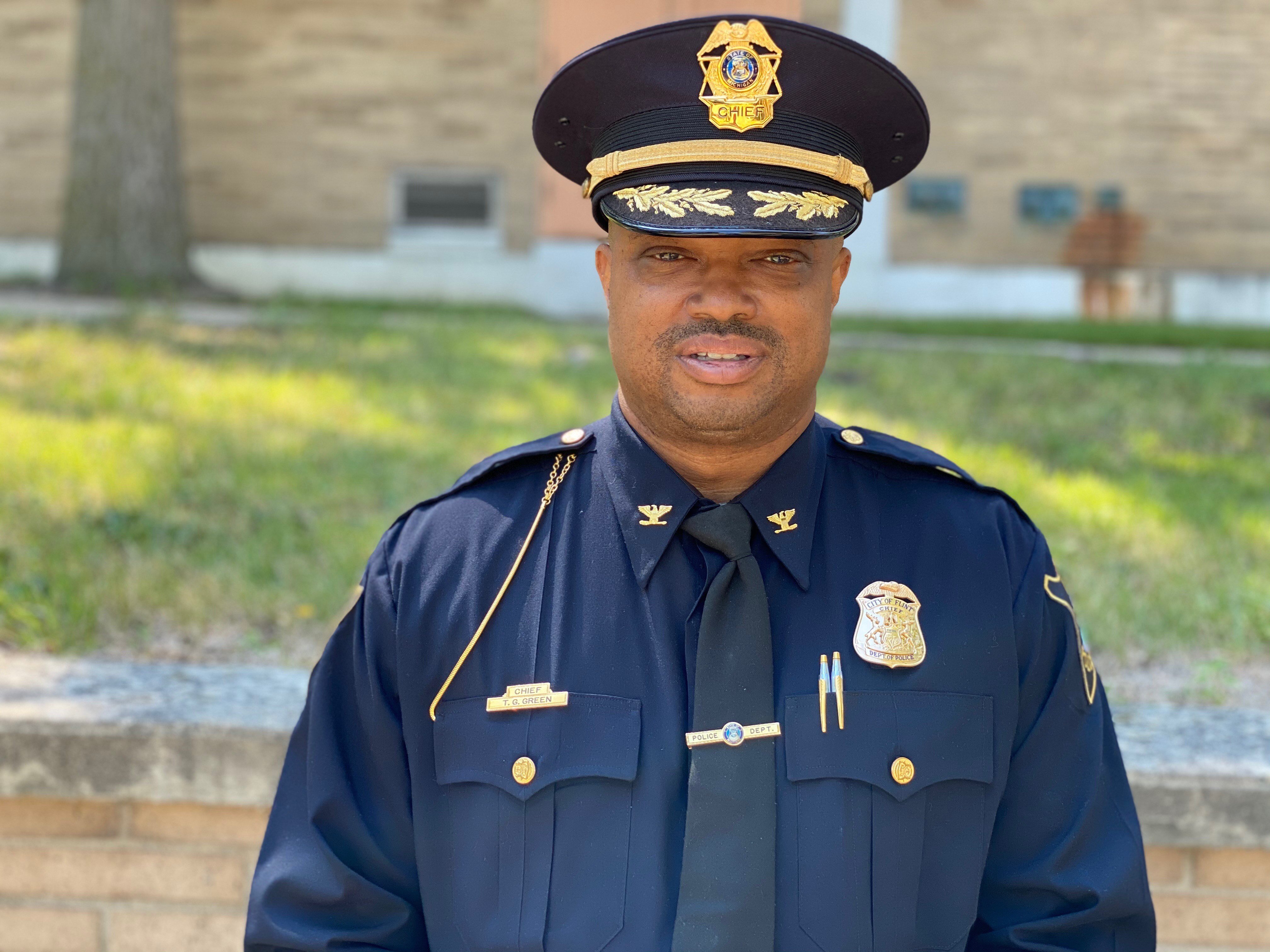 New city of Flint Chief of Police Terence Green took office in September.