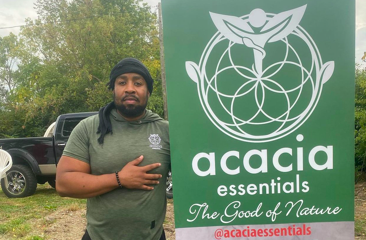 Talib Bondon El, founder and owner of Acacia Essentials.