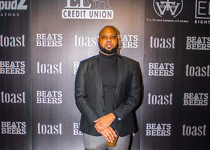 Brandon Corder, creator of Beats x Beers, on the red carpet at 2019's Toast celebration.