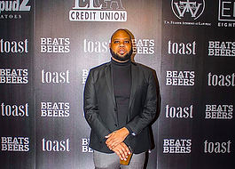 Brandon Corder, creator of Beats x Beers, on the red carpet at 2019's Toast celebration.