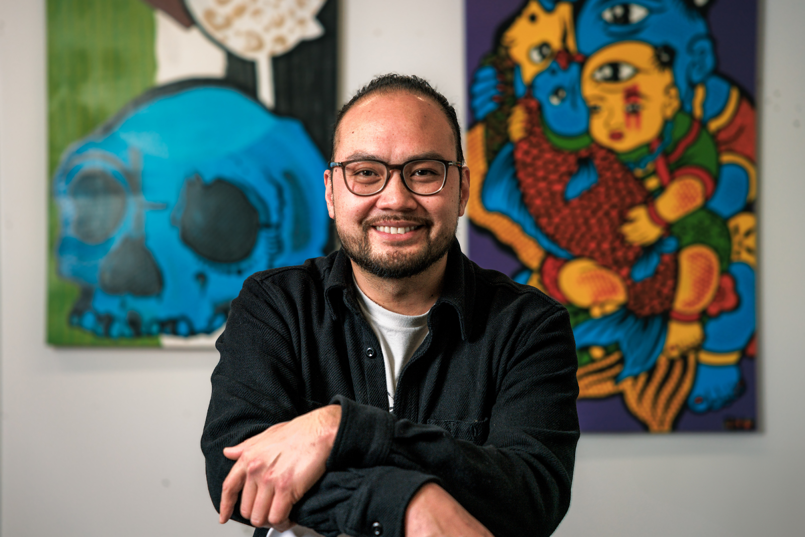 Tony Vu, Flint's food entrepreneur and the progenitor of The Flint Social Club, is all smiles inside the new pop-up, The Kickback, on Nov. 14, 2023. 