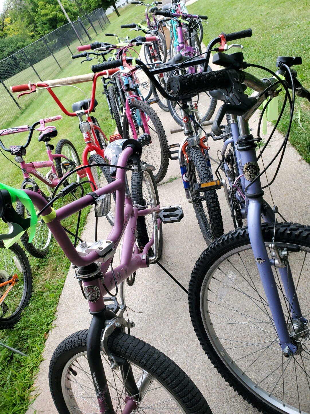 Some of the bikes donated to Whaley Children's Center.