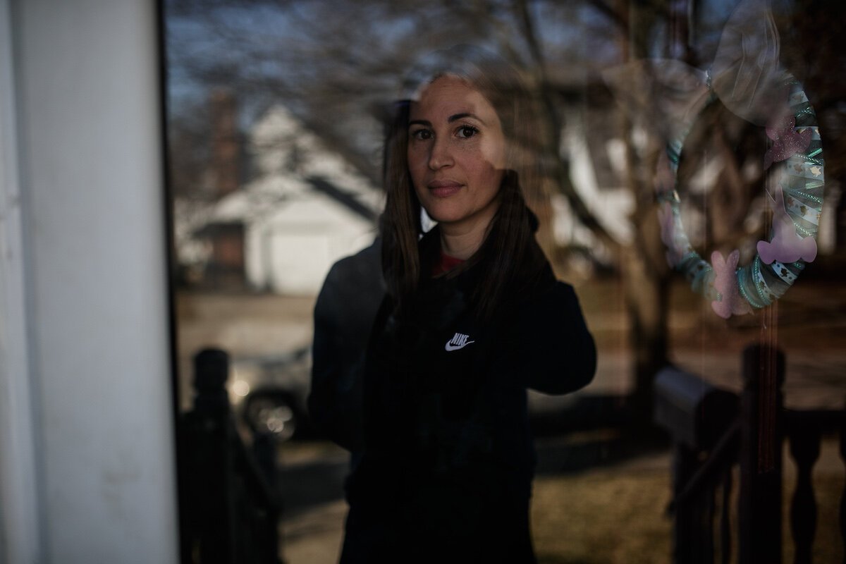 Yuliette Parks standing in her home in Mott Park.